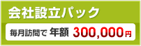 会社設立パック / 毎月訪問で 年額 315,000円